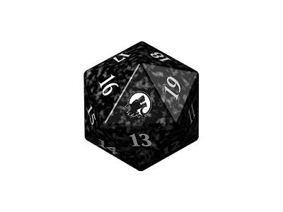 Innistrad Midnight Hunt d20 ζάρι ΜΑΥΡΟ