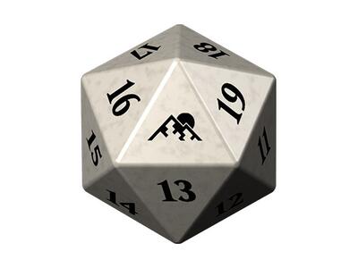 KAMIAGAWA Neon Dynasty d20 Dice WHITE
