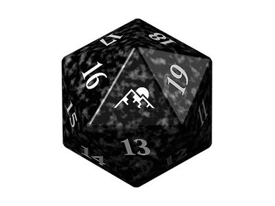 KAMIAGAWA Neon Dynasty d20 ζάρι ΜΑΥΡΟ