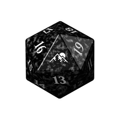 KAMIAGAWA Neon Dynasty d20 ζάρι ΜΑΥΡΟ