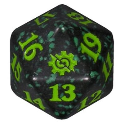 KAMIAGAWA Neon Dynasty d20 ζάρι ΠΡΑΣΙΝΟ