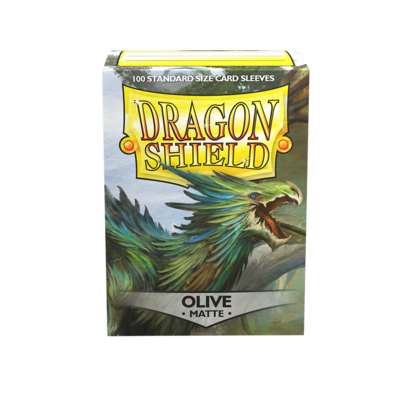 100 Dragon Shield "OLIVE " Matte Sleeves
