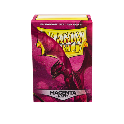100 Dragon Shield "MAGENTA " Matte Sleeves