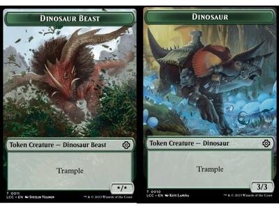 Dinosaur Beast Token (G */*) // Dinosaur Token (G 3/3 Trample)