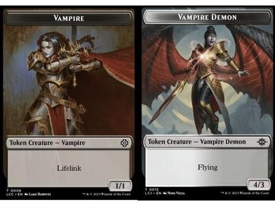 Vampire Token (B 1/1 Lifelink) // Vampire Demon Token (WB 4/3)