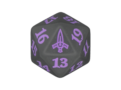 MURDERS AT KARLOV MANOR d20 DICE PURPLE