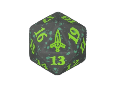 MURDERS AT KARLOV MANOR d20 DICE GREEN
