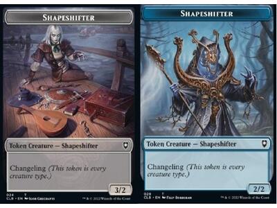 Shapeshifter Token (3/2 with changeling) //  Shapeshifter Token (U 2/2 with changeling)