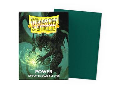 100 Dragon Shield "METALLIC GREEN / POWER" Matte Dual Sleeves