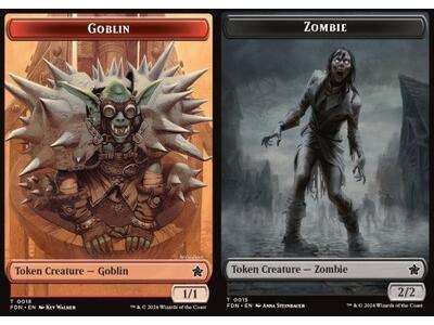 Goblin Token (R 1/1) // Zombie Token (B 2/2)