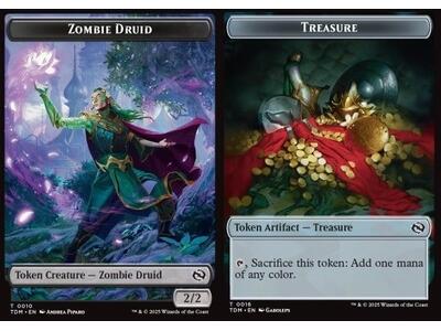 Zombie Druid Token (B 2/2) // Treasure Token