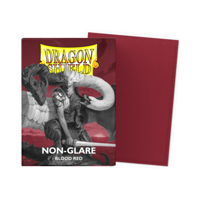 Dragon Shield Non-Glare Matte Blood Red Sleeves