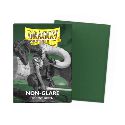 Dragon Shield Non-Glare Matte Forest Green Sleeves