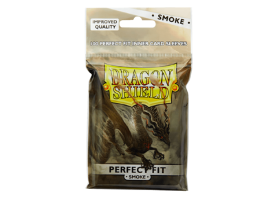 100 Dragon Shield Perfect Fit Sleeves - Smoke