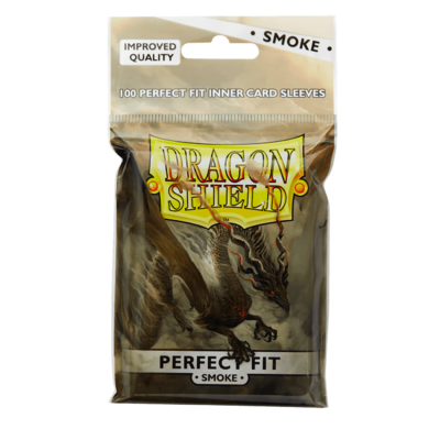 100 Dragon Shield Perfect Fit Sleeves - Smoke
