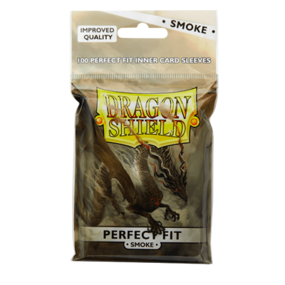 100 Dragon Shield Perfect Fit Sleeves - Smoke