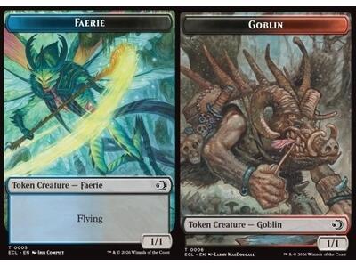 Faerie Token (UB 1/1) // Goblin Token (BR 1/1)