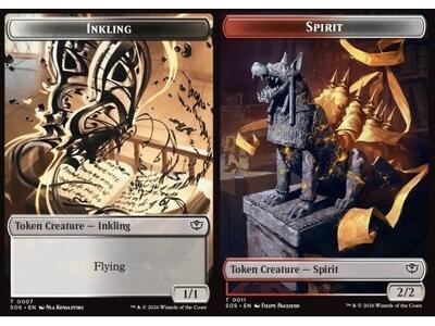 Inkling Token (WB 1/1) // Spirit Token (RW 2/2) (V.1)