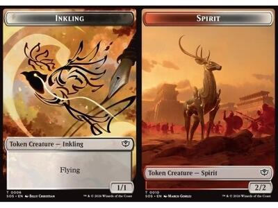 Inkling Token (WB 1/1) // Spirit Token (RW 2/2) (V.2)