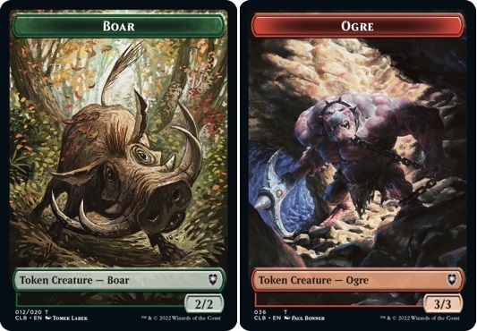 Boar Token (G 2/2) // Ogre Token (R 3/3)