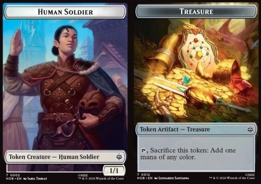 Human Soldier Token (W 1/1) // Treasure Token