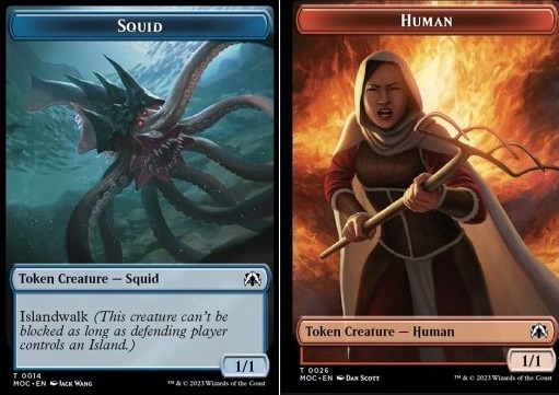 Squid Token (U 1/1) // Human Token (R 1/1)