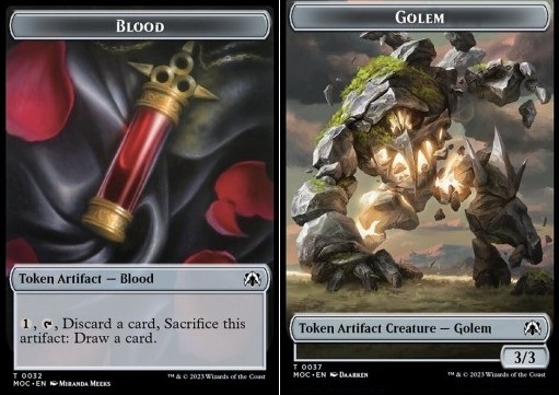 Blood Token // Golem Token (A 3/3)