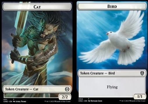 Cat Token (W 2/2) // Bird Token (W 1/1)