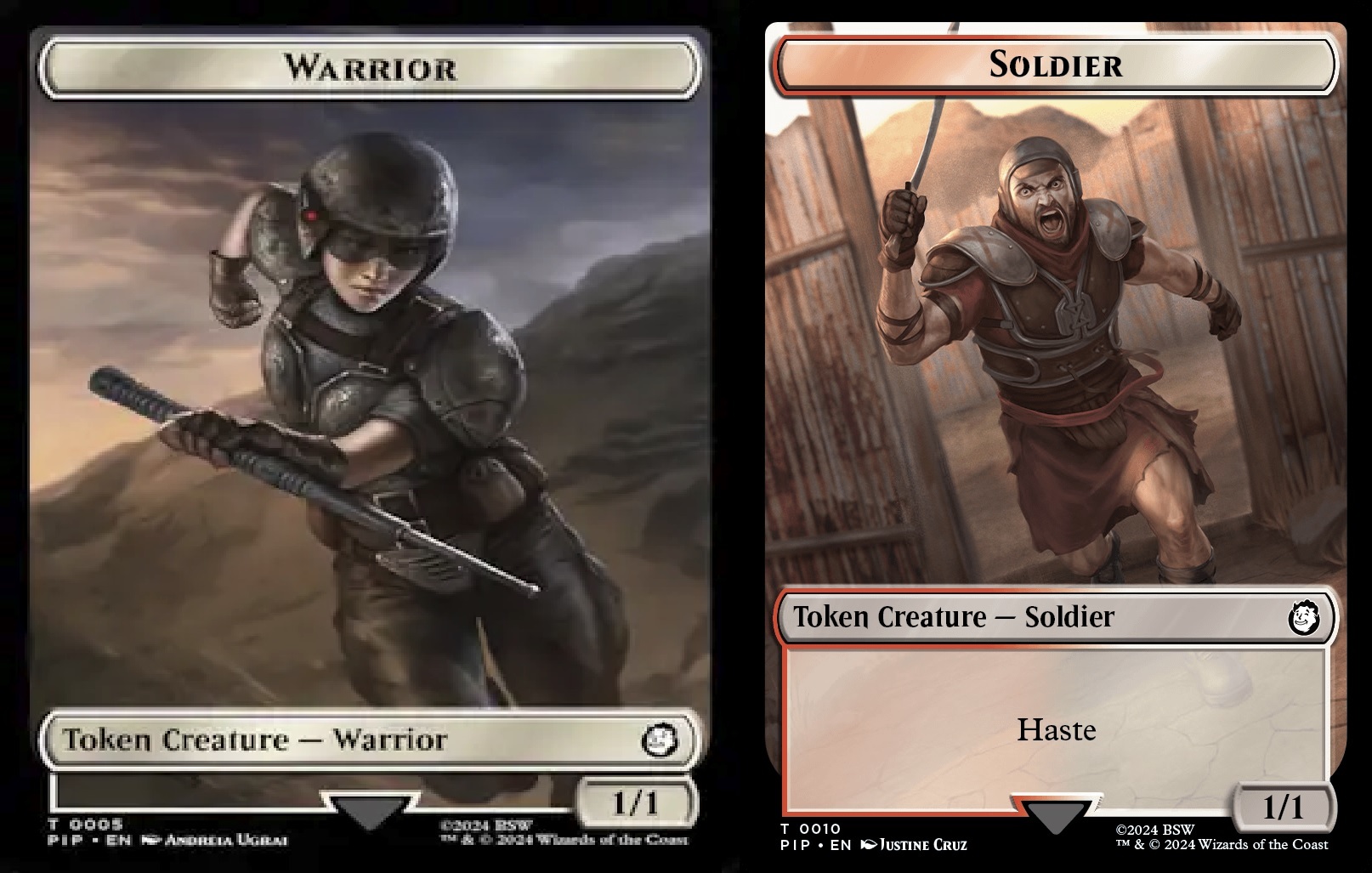 Warrior (1/1) // Soldier (Haste 1/1)
