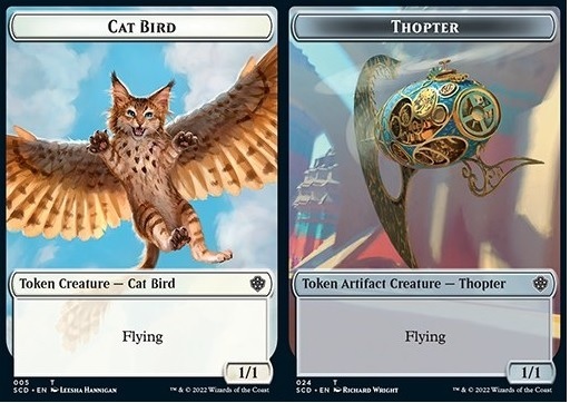 Cat Bird Token (W 1/1) // Thopter Token (A 1/1)