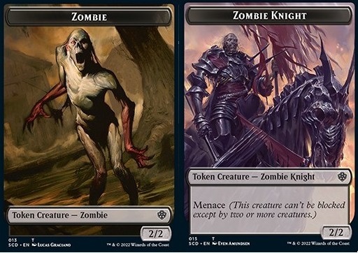Zombie Token (B 2/2) // Zombie Knight Token (B 2/2)
