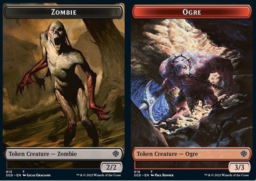 Zombie Token (B 2/2) // Ogre Token (R 3/3)