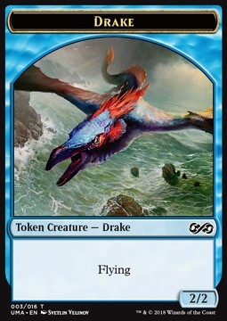 Drake blue creature with flying 2/2