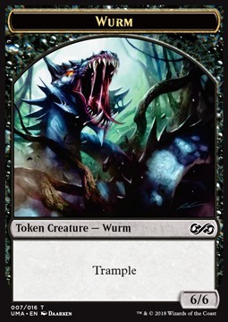 Wurm black creature with trample 6/6
