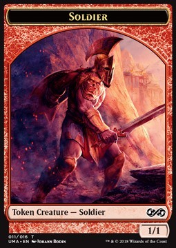 Soldier creature Red 1/1