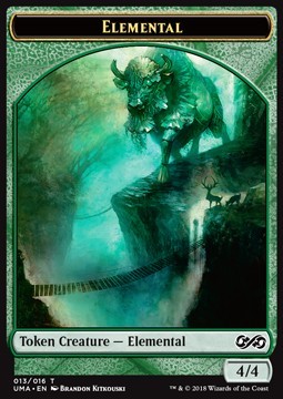 Elemental Green creature 4/4
