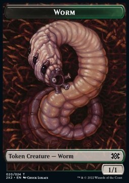 Worm Token (Black and Green 1/1)