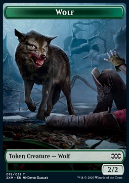 Wolf Token (Black and Green 2/2)
