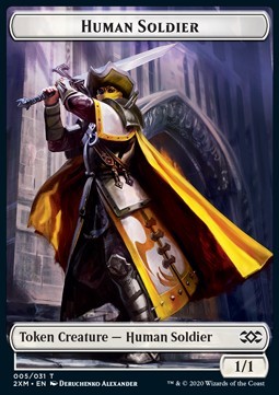 Human Soldier Token (White 1/1)