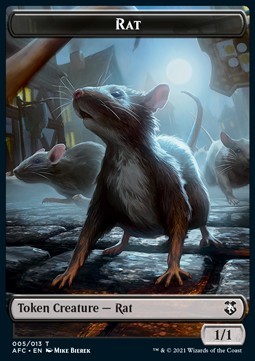 Rat Token (B 1/1) // Zombie Token (B 2/2)