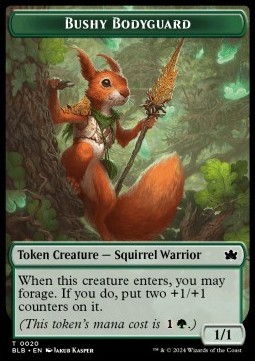 Bushy Bodyguard Token (Green 1/1)