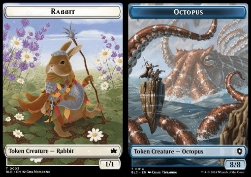 Rabbit Token (W 1/1) // Octopus Token (U 8/8)