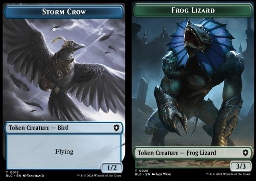 Storm Crow Token (U 1/2) // Frog Lizard Token (G 3/3)