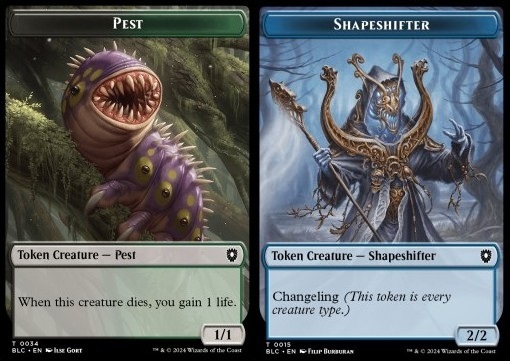 Pest Token (BG 1/1) // Shapeshifter Token (U 2/2)
