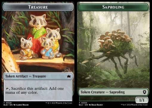 Treasure Token // Saproling Token (G 1/1)