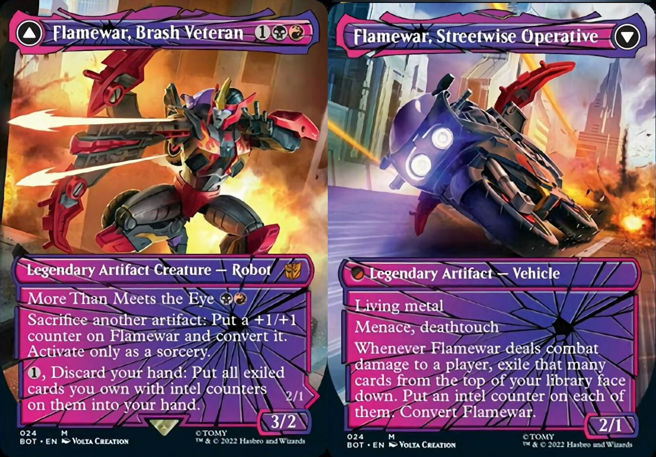 Flamewar, Brash Veteran (V.2)//Flamewar, Streetwise Operative