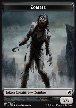 Zombie Token (Black 2/2) (Version 1)
