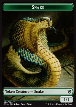 Snake Token (Green 1/1)