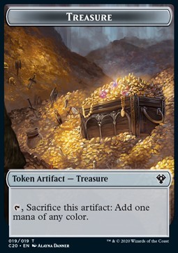 Treasure Token // Saproling Token (G 1/1)