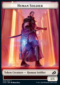 Zombie Token (B 2/2) // Human Soldier Token (W 1/1) (V.3)